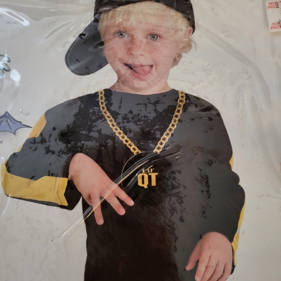 1-2 yr Halloween Costume Little Rapper outfit hat shirt pants chain - Picture 3 of 6